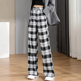 Pantalon droit taille haute vintage chic pour femme